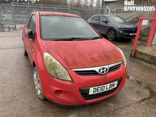 Location: Hull - 2010 HYUNDAI I20 CLASSIC 3 Door Hatchback REG: DE10LBN, Keys: No, MOT Expiry date: 06/11/2019, 1248 Petrol, 5 Speed Manual Petrol, Former Keepers: 6