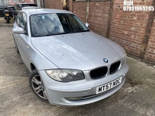 Location: Hull - 2007 BMW 118D SE 5 Door Hatchback REG: MT57NDC, Keys: No, MOT Expiry date: 06/05/2025, 1995 Diesel, 6 Speed Manual Diesel, Former Keepers: 7