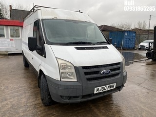Location: Hull - 2010 FORD TRANSIT 140 T350L RWD Panel Van REG: MJ60NWM, Keys: No, MOT Expiry date: 11/03/2025, 2402 Diesel, 6 Speed Manual Diesel, Former Keepers: 4