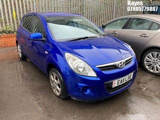 Location:  Hayes - 2011 HYUNDAI I20 COMFORT 5 Door Hatchback REG: EA11LSO, Keys: No, MOT Expiry date: 03/09/2024, 1396 Petrol, 5 Speed Manual Petrol, Former Keepers: 5