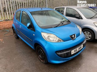 Location:  Hayes - 2008 PEUGEOT 107 URBAN MOVE 5 Door Hatchback REG: H5JKM, Keys: No, MOT Expiry date: 12/12/2024, 998 Petrol, 5 Speed Manual Petrol, Former Keepers: 6