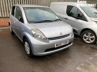 Location:  Hayes - 2007 DAIHATSU SIRION S 5 Door Hatchback REG: WU57YZO, Keys: No, MOT Expiry date: 16/07/2025, 998 Petrol, 5 Speed Manual Petrol, Former Keepers: 2