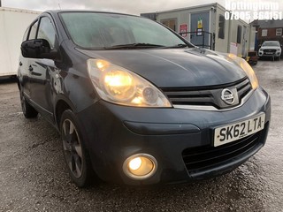 Location: Nottingham - 2012 NISSAN NOTE N-TEC+ AUTO MPV REG: SK62LTA, 1598cc PETROL, 4 SPEED AUTO PETROL, Former Keepers: 2, Keys: Yes, MOT Expiry date: 11/11/2025