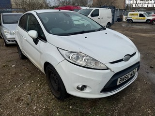 Location: North Woolwich - 2010 FORD FIESTA ZETEC 5 Door Hatchback REG: BN60NAO, Keys: No, MOT Expiry date: 01/11/2024, 1242 Petrol, 5 Speed Manual Petrol, Former Keepers: 6