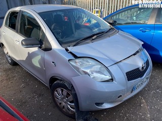 Location: North Woolwich - 2007 TOYOTA YARIS T3 5 Door Hatchback REG: AV56ZNA, Keys: No, MOT Expiry date: 30/09/2025, 998 Petrol, 5 Speed Manual Petrol, Former Keepers: 9