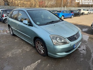 Location: North Woolwich - 2005 HONDA CIVIC VTEC EXECUTIVE AUTO 5 Door Hatchback REG: YE55VHM, Keys: No, MOT Expiry date: 16/04/2024, 1590 Petrol, 4 Speed Auto Petrol, Former Keepers: 9