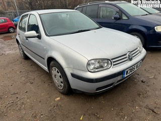 Location: North Woolwich - 2000 VOLKSWAGEN GOLF SE AUTO 5 Door Hatchback REG: W385VLD, Keys: No, MOT Expiry date: 03/05/2025, 1600 Petrol, 4 Speed Auto Petrol, Former Keepers: 6