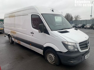 Location: BELVEDERE - 2013 MERCEDES-BENZ SPRINTER 313 CDI 	 PANEL VAN REG: AY63LGD, 2143cc DIESEL, 6 SPEED MANUAL DIESEL, Former Keepers: 4, Keys: No, MOT: Expiry date20/11/2020