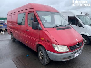 Location: BELVEDERE - 2005 MERCEDES SPRINTER 311 CDI LWB 	 PANEL VAN REG: WV55GZD, 2148cc DIESEL, 5 SPEED MANUAL DIESEL, Former Keepers: 4, Keys: No, MOT: Expiry date15/09/2025
