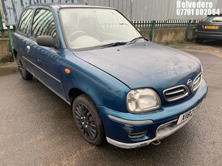 Location: Belvedere - 2001 NISSAN MICRA S AUTO 3 Door Hatchback REG: X182ERD, Keys: No, MOT Expiry date: 07/04/2025, 998 Petrol, Variable Speed Auto Petrol, Former Keepers: 10