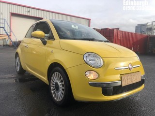 Location: Edinburgh - 2011  FIAT 500 LOUNGE 	 3 Door Hatchback 	 REG: YP11ZXX, 1242cc Petrol , 5 Speed Manual Petrol 	, Former Keepers: 1, Keys: Yes, MOT Expiry date: 15/02/2025
