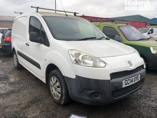 Location: Edinburgh - 2014 PEUGEOT PARTNER 850 PROFESSION L1 Panel Van REG: GC14UYE, Keys: No, MOT Expiry date: 04/03/2024, 1560 Diesel, 5 Speed Manual Diesel, Former Keepers: 5
