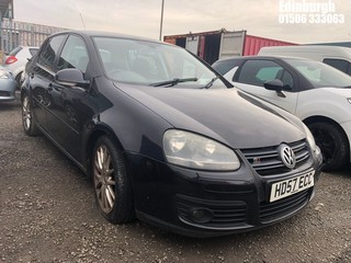 Location: Edinburgh - 2008 VOLKSWAGEN GOLF GT SPORT TDI 170  5 Door Hatchback  REG: HD57ECC, Keys: No, MOT Expiry date: 30/06/2023, 1968 Diesel, 6 Speed Manual Diesel, Former Keepers: 8