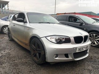 Location: Edinburgh - 2008 BMW 120I M SPORT AUTO 3 Door Hatchback REG: HG57YBE, Keys: No, MOT Expiry date: 28/04/2025, 1995 Petrol, 6 Speed Auto Petrol, Former Keepers: 14