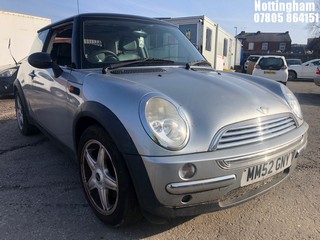 Location: Nottingham - 2003 MINI MINI COOPER 3 Door Hatchback REG: MM52GNY, Keys: No, MOT Expiry date: 09/08/2024, 1598 Petrol, 5 Speed Manual Petrol, Former Keepers: 13