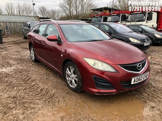 Location: Peterborough - 2010 MAZDA 6 TS D 163 ESTATE REG: AO60EHB, Keys: No, MOT Expiry date: 27/09/2025, 2183 DIESEL, 6 SPEED MANUAL DIESEL, Former Keepers: 5