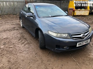 Location: Peterborough - 2007 HONDA ACCORD EX I-VTEC 4 Door Saloon REG: HK07HXL, Keys: No, MOT Expiry date: 02/11/2024, 1998 Petrol, 5 Speed Manual Petrol, Former Keepers: 5