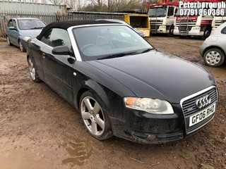 Location: Peterborough - 2006 AUDI A4 S LINE Convertible REG: GF06RHO, Keys: No, MOT Expiry date: 06/05/2025, 1781 Petrol, 5 Speed Manual Petrol, Former Keepers: 7