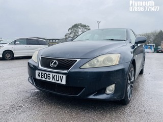 Location: Plymouth - 2006 LEXUS IS 250 SE AUTO 4 Door Saloon REG: KB06KUV, Keys: No, MOT Expiry date: 10/06/2024, 2499 PETROL, 6 SPEED AUTO PETROL, Former Keepers: 8