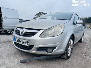 Location: Plymouth - 2008 VAUXHALL CORSA SXI 5 Door Hatchback REG: CV08NRX, Keys: No, MOT Expiry date: 26/09/2023, 1229 Petrol, 5 Speed Manual Petrol, Former Keepers: 6