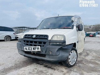 Location: Plymouth - 2003 FIAT DOBLO CARGO Car Derived Van REG: WJ03WFH, Keys: No, MOT Expiry date: 14/04/2022, 1910 Diesel, 5 Speed Manual Diesel, Former Keepers: 2