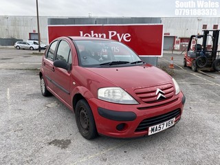 Location: South Wales - 2007 CITROEN C3 COOL 5 DOOR HATCHBACK REG: MA57VEK, Keys: No, MOT Expiry date: 05/01/2026, 1124 PETROL, 5 Speed Manual Petrol, Former Keepers: 2