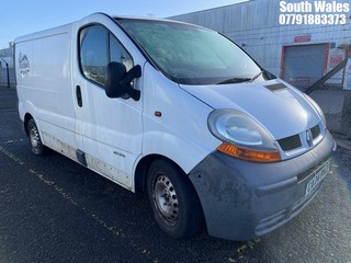 Location: South Wales - 2004 RENAULT TRAFIC SL27 DCI 100 SWB Panel Van REG: CA04PNZ, Keys: No, MOT Expiry date: 14/11/2024, 1870 Diesel, 6 Speed Manual Diesel, Former Keepers: 8