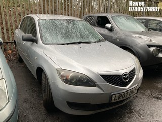 Location:  Hayes - 2007 MAZDA 3 KATANO 5 Door Hatchback REG: LR07UUY, Keys: No, MOT Expiry date: 30/07/2024, 1598 Petrol, 5 Speed Manual Petrol, Former Keepers: 4