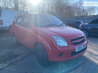 Location: Manchester - 2005 SUZUKI IGNIS GL 5 Door Hatchback REG: SD55WWN, 1328 Petrol, 5 Speed Manual Petrol, Former Keepers: 2, Keys: No, MOT Expiry date: 07/09/2025