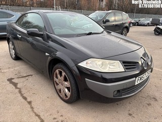 Location: North Woolwich - 2008 RENAULT MEGANE DYN C/C DCI Convertible REG: FM57ZSX, Keys: No, MOT Expiry date: 17/04/2024, 1870 Diesel, manual, Former Keepers: 9