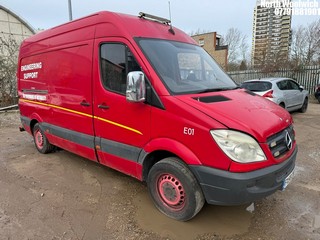 Location: North Woolwich - 2008 MERCEDES SPRINTER 311 CDI MWB Panel Van REG: FX58ZRO, Keys: No, MOT Expiry date: 21/04/2025, 2148 Diesel, 6 Speed Manual Diesel, Former Keepers: 5