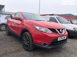 Location: Edinburgh - 2014 NISSAN QASHQAI ACENTA SMART VIS 5 Door Hatchback REG: ST14LWS, Keys: Yes, MOT Expiry date: 26/09/2024, 1461 Diesel, 6 Speed Manual Diesel, Former Keepers: 2