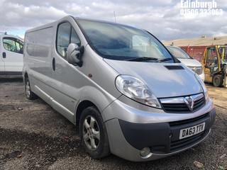 Location: Edinburgh - 2013 VAUXHALL VIVARO 2900 SPORTIVE CDTI Panel Van REG: DA63TTV, Keys: No, MOT Expiry date: 17/10/2023, 1995 Diesel, 6 Speed Manual Diesel, Former Keepers: 2