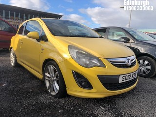 Location: Edinburgh - 2012 VAUXHALL CORSA SRI 3 Door Hatchback REG: SD12KZN, Keys: No, MOT Expiry date: 26/06/2025, 1398 Petrol, 5 Speed Manual Petrol, Former Keepers: 6
