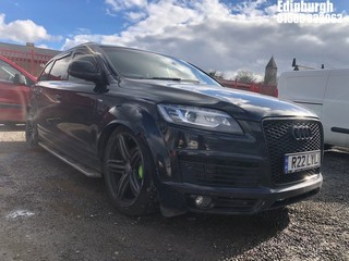 Location: Edinburgh - 2009 AUDI Q7 S LINE TDI QUATTRO A Estate REG: R22LYL, Keys: No, MOT Expiry date: 20/11/2024, 2967 Diesel, 6 Speed Auto Diesel, Former Keepers: 5