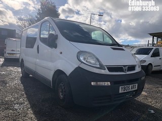 Location: Edinburgh - 2005 VAUXHALL VIVARO 2700 DTI SWB Panel Van REG: YB05ARX, Keys: No, MOT Expiry date: 07/09/2024, 1870 Diesel, 5 Speed Manual Diesel, Former Keepers: 4