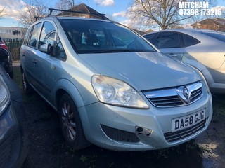 Location: MITCHAM - 2009 VAUXHALL ZAFIRA LIFE MPV REG: DA58GJG, 1598cc PETROL, 5 SPEED MANUAL PETROL, Former Keepers: 2, Keys: No, MOT: Expiry date30/08/2024