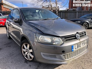 Location: Nottingham - 2010 VOLKSWAGEN POLO SE TDI 75 3 Door Hatchback REG: LB10YSK, Keys: No, MOT Expiry date: 30/11/2021, 1199 Diesel, 5 Speed Manual Diesel, Former Keepers: 5