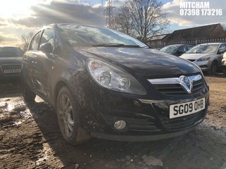 Location: Mitcham - 2009 VAUXHALL CORSA SXI 5 Door Hatchback REG: SG09OHB, Keys: No, MOT Expiry date: 07/08/2024, 1364 Petrol, 5 Speed Manual Petrol, Former Keepers: 6