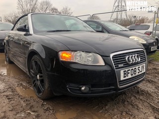 Location: Mitcham - 2008 AUDI  A4 T FSI Convertible REG: BF08SJY, Keys: No, MOT Expiry date: 03/07/2025, 1984 Petrol, 6 Speed Manual Petrol, Former Keepers: 6