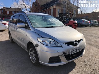 Location: Nottingham - 2009 MAZDA 5 TS2 D MPV REG: BD59SOA, Keys: No, MOT Expiry date: 22/10/2025, 1998 Diesel, 6 Speed Manual Diesel, Former Keepers: 6