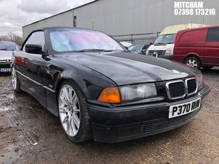 Location: Mitcham - 1996 BMW 318 I Convertible REG: P370RUW, Keys: No, MOT Expiry date: 01/01/2026, 1796 Petrol, 5 Speed Manual Petrol, Former Keepers: 12
