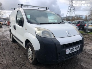 Location: Mitcham - 2011 CITROEN NEMO 610 X Panel Van REG: CK61KNP, Keys: No, MOT Expiry date: 14/11/2024, 1360 Petrol, 5 Speed Manual Petrol, Former Keepers: 6