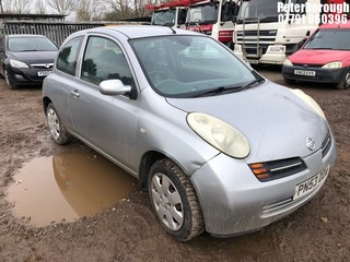 Location: Peterborough - 2003 NISSAN MICRA SE 3 Door Hatchback REG: PN53DDA, Keys: No, MOT Expiry date: 04/08/2024, 1240 Petrol, 5 Speed Manual Petrol, Former Keepers: 7