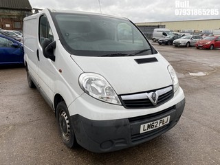 Location: Hull - 2012 VAUXHALL VIVARO 2700 CDTI 89 SWB Panel Van REG: LM62PLJ, Keys: No, MOT Expiry date: 29/09/2024, 1995 Diesel, 6 Speed Manual Diesel, Former Keepers: 2