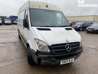 Location: Hull - 2009 MERCEDES SPRINTER 311 CDI LWB Panel Van REG: KM09MJK, Keys: No, MOT Expiry date: 01/02/2024, 2148 Diesel, 6 Speed Manual Diesel, Former Keepers: 6