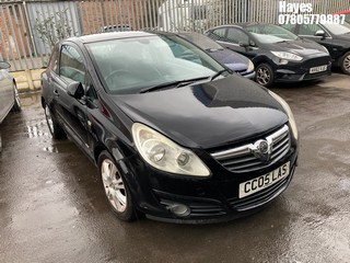 Location:  Hayes - 2008 VAUXHALL CORSA DESIGN 3 Door Hatchback REG: CC05LAS, Keys: No, MOT Expiry date: 14/12/2024, 1229 Petrol, 5 Speed Manual Petrol, Former Keepers: 6