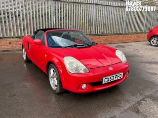 Location:  Hayes - 2003 TOYOTA MR2 ROADSTER VVTI Convertible REG: CX53PFO, Keys: No, MOT Expiry date: 31/07/2025, 1794 Petrol, 5 Speed Manual Petrol, Former Keepers: 10