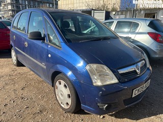 Location: North Woolwich - 2009 VAUXHALL MERIVA LIFE TWINPORT MPV REG: CV09ACX, Keys: No, MOT Expiry date: 24/02/2025, 1364 Petrol, 5 Speed Manual Petrol, Former Keepers: 4