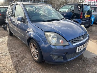 Location: North Woolwich - 2006 FORD FIESTA GHIA 5 Door Hatchback REG: YJ55HMO, Keys: No, MOT Expiry date: 06/11/2024, 1388 Petrol, 5 Speed Manual Petrol, Former Keepers: 5